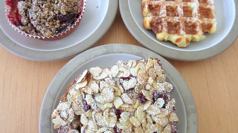 Fruit crisp, Liege waffle and bostock from Tartine Manufactory | Delicious Not Gorgeous