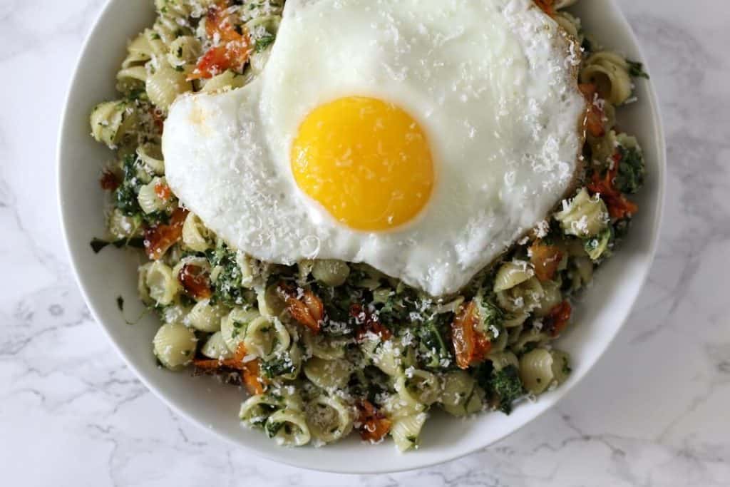 Creamed Kale and Kimchi Pasta Delicious Not