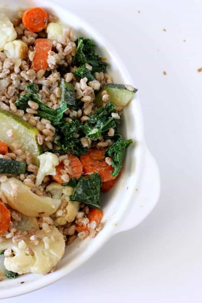 Vegetable Barley Bowl with Coconut Curry Sauce Delicious Not