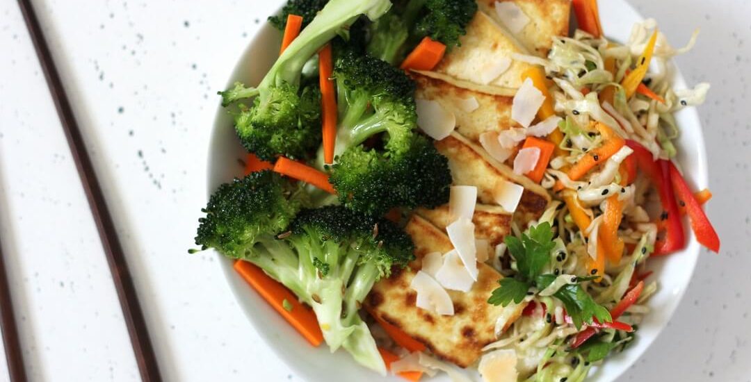 Coconut Rice Bowl with Cumin Broccoli Slaw and Quick Pickles ...
